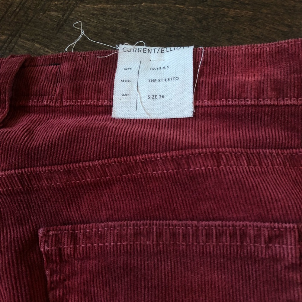 Current/Elliott The Stiletto skinny corduroy jeans